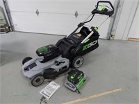 Ego battery operated push lawnmower; 21"  appears