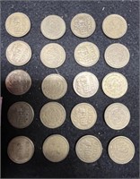 (20) $100 PESO MEXICAN COINS