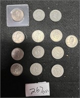 (13) $500 PESO MEXICAN COINS