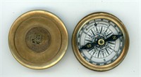 Brass Pocket Compass Working 2.5”