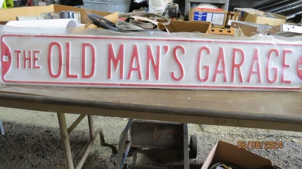 Old Mans Garage Metal Sign