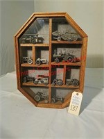 Display of Pewter Tractors, Stean Tractors and
