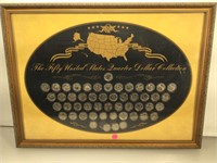 Framed 50 State Quarter Collection - Complete