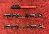 (2) Vintage Polara Car Emblems