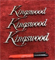 (3) Vintage Kingswood Car Emblems