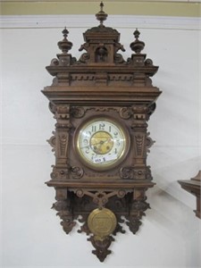 GERMAN VIENNA REGULATOR CLOCK VERY ORNATE WALL