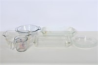 Clear Glass Baking Dishes & Measuring Cups