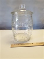 Vintage Glass Planters Jar 6 3/4" diam x 10"