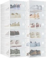 12-Pack Shoe Storage Boxes Up To Size 12