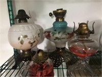 4 Assorted Fluid Lamps
