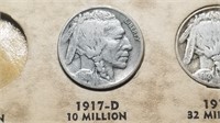 1917 D Buffalo Nickel From A Set