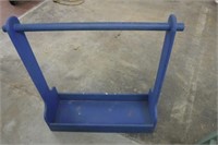 Wooden Tray  w/ Handle Painted Blue