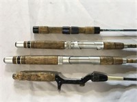 Four Assorted Vintage Fishing Poles