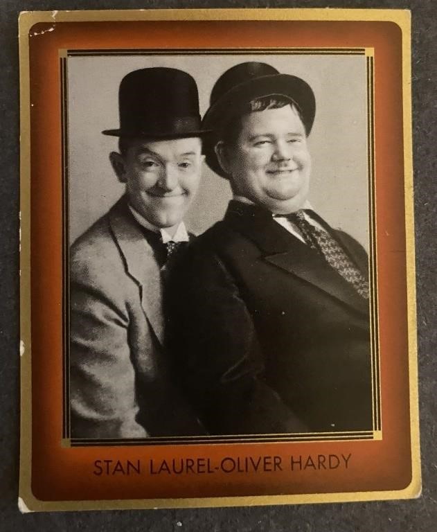 LAUREL & HARDY: Antique Tobacco Card (1936)