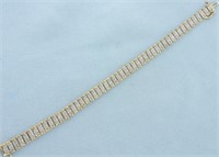 1ct Diamond Line Bracelet in 10k Yellow Gold