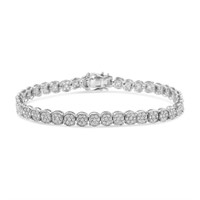 Elegant 2.48ct Diamond Cluster Link Bracelet