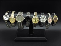 8 SILVER & GOLD TONE LADIES WATCHES