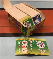 Box of baseball cards