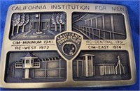 California Institution for Men Bronze Belt Buckle