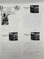 Autographed letters re: Musial & Sportsmans Park