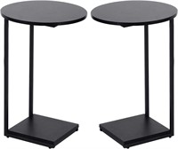 DCLRN C Table End Table Set of 2 C Shaped End Tabl