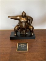 Cast Bronze Sumo Wrestler Figure 1