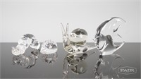 Lot of Clear Glass Creatures