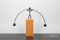 Weightlifter Balancing Weights Sculpture