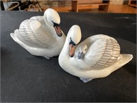 Pair of Royal Copenhagen Swans - swan family