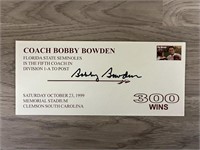 Bobby Bowden Signed Envelope