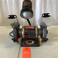 Bench Grinder, Ryobi, 6" with Light