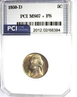 1950-D Nickel MS67+ FS LISTS $1700