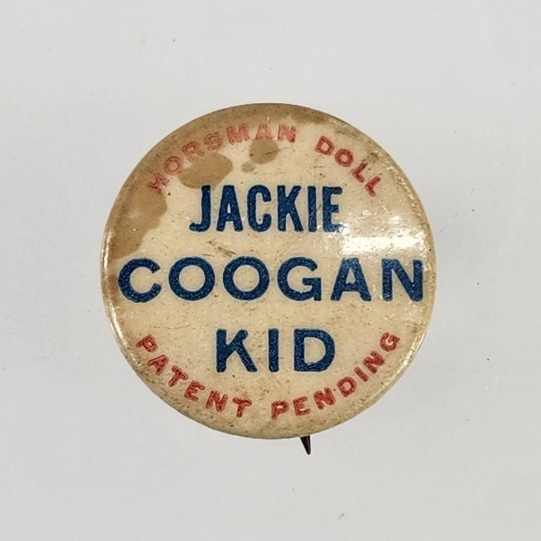 HORSMAN DOLL JACKIE COOGAN KID PINBACK BUTTON