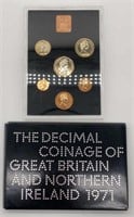 1971 Decimal Coin Set of Great Britain & Northern