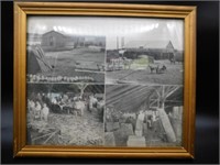 FRAMED BLACK AND WHITE PHOTOS VINTAGE ANTIQUE