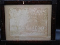 12X12 FRAMED LANDSCAPE VINTAGE ANTIQUE COLLECTIBLE