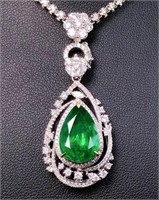 5.4ct Natural Emerald 18Kt Gold Pendant