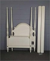 White Twin Size Post Bed