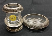 Beautiful Silver Plated Toothpick Holder & Coaster