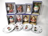 Figi Glitter Christmas Ornaments & Dessert Plates