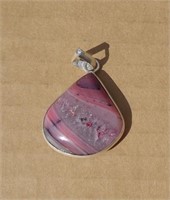 Agate Pendant .925 Sterling Silver Plated