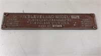 Vintage Cast Aluminum Cleveland Sign