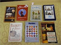 7 Books, Doorstops, Baskets, Marbles, etc