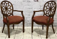 Best Chairs Inc. Spider Back Wood Upholstered Arm