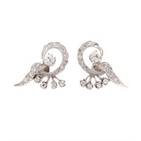 A Pair of Lady's Diamond Earrings