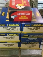 7 boxes of 9 mm Luger ammo