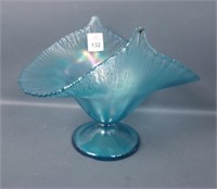 Fenton Celeste Blue # 736 Optic Panel Compote