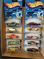 Flat of Hot Wheels