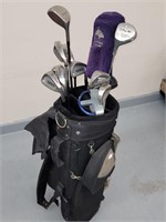 First flight Golf bag with twelve clubs