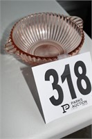 (1) Pink Depression Glass Cereal Sized Bowl